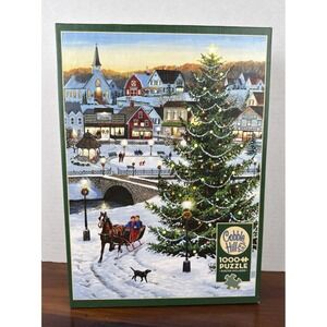 Cobble Hill Jigsaw Puzzle 1000 piece "Village Tree" w/ Poster Included